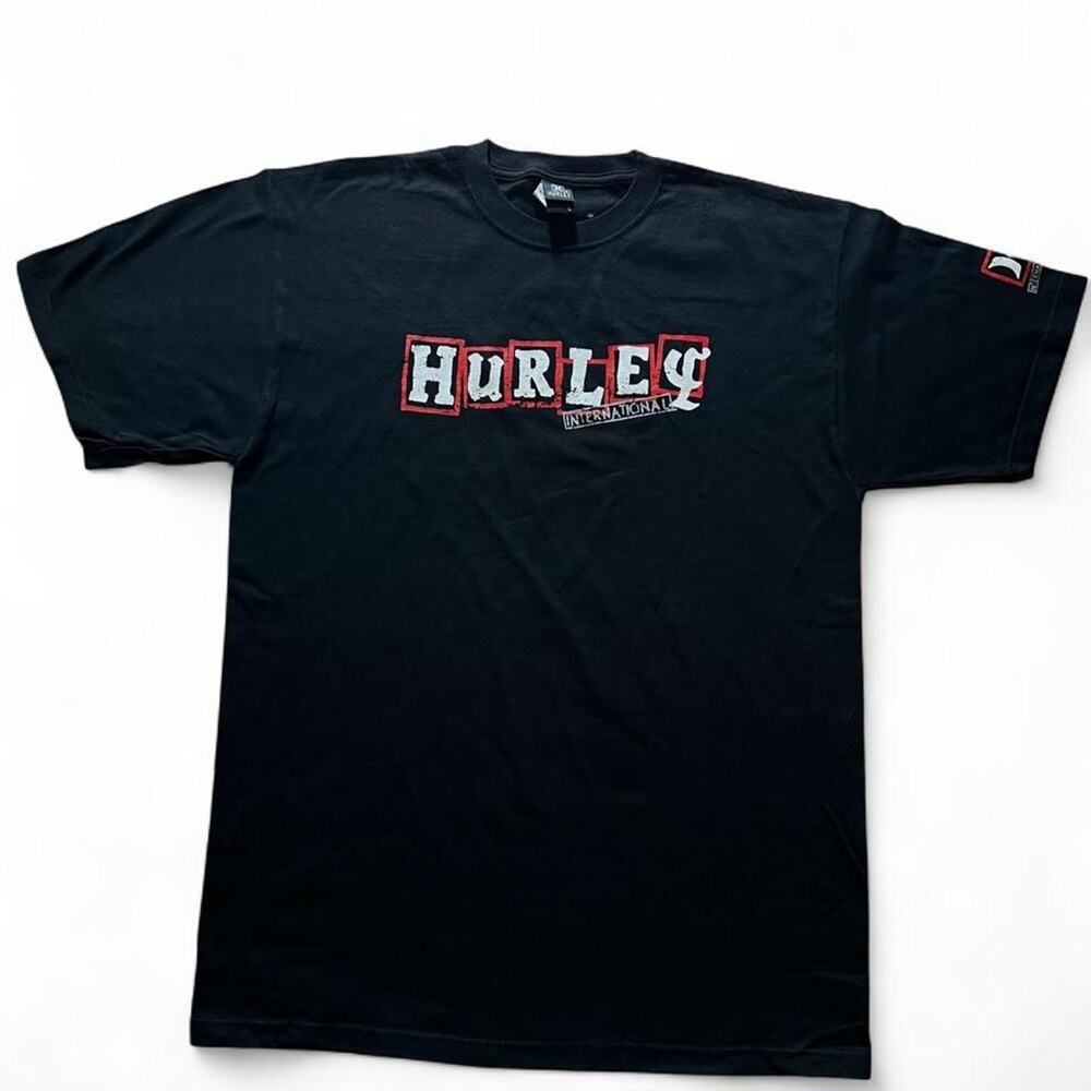 Hurley International Black Block Logo T-shirt, Size Large